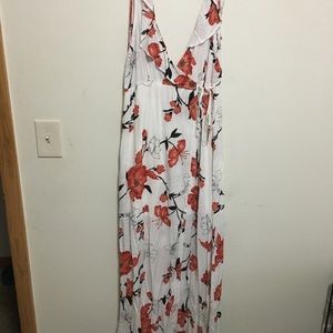 Floral wrap maxi dress
